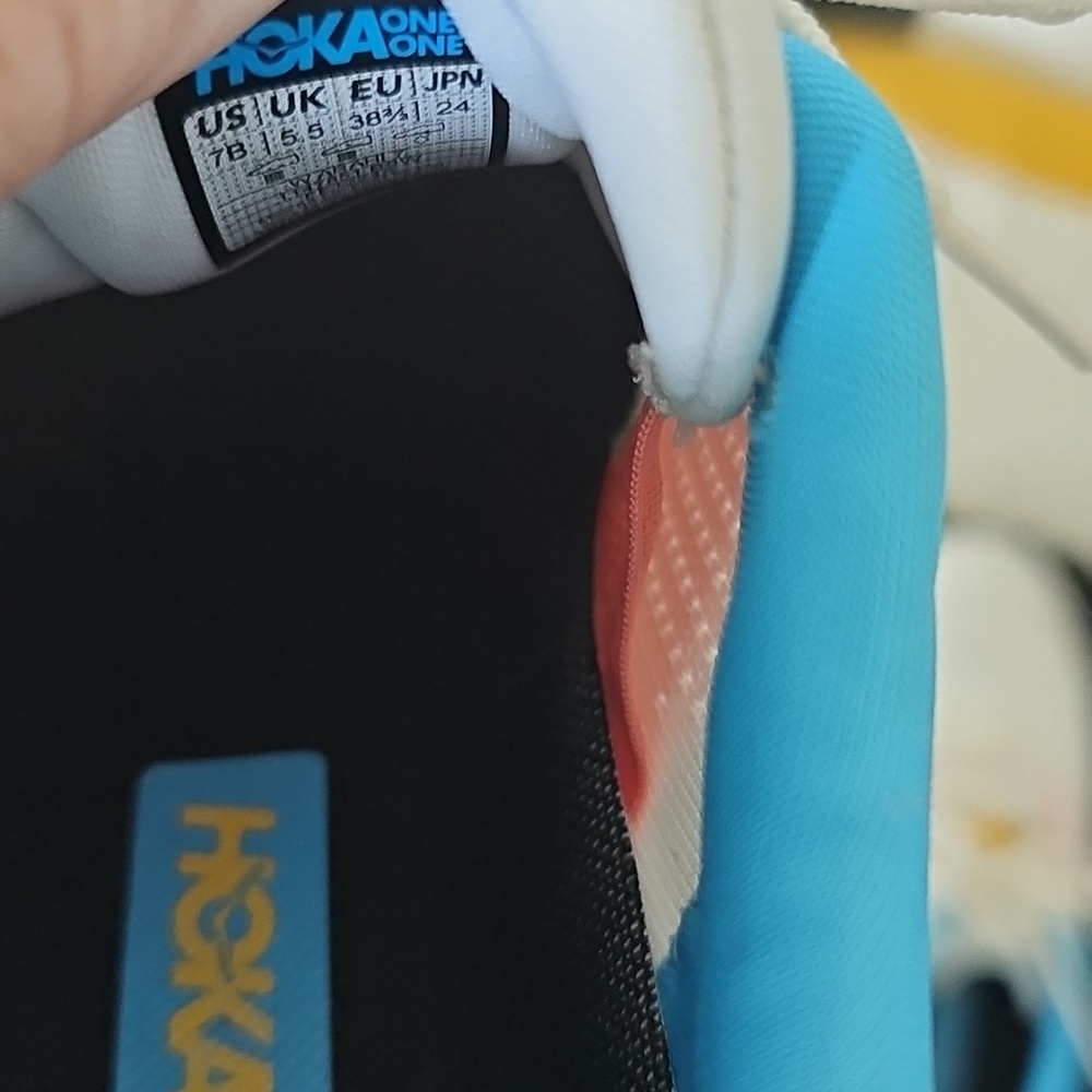 Hoka White Running Shoes with Sky Blue Accents - Picture 5 of 5